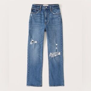 Abercrombie & fitch the ankle straight ultra high rise jeans